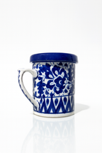 Blue-Pottery Travel Mug with Lid -  TRD Blue