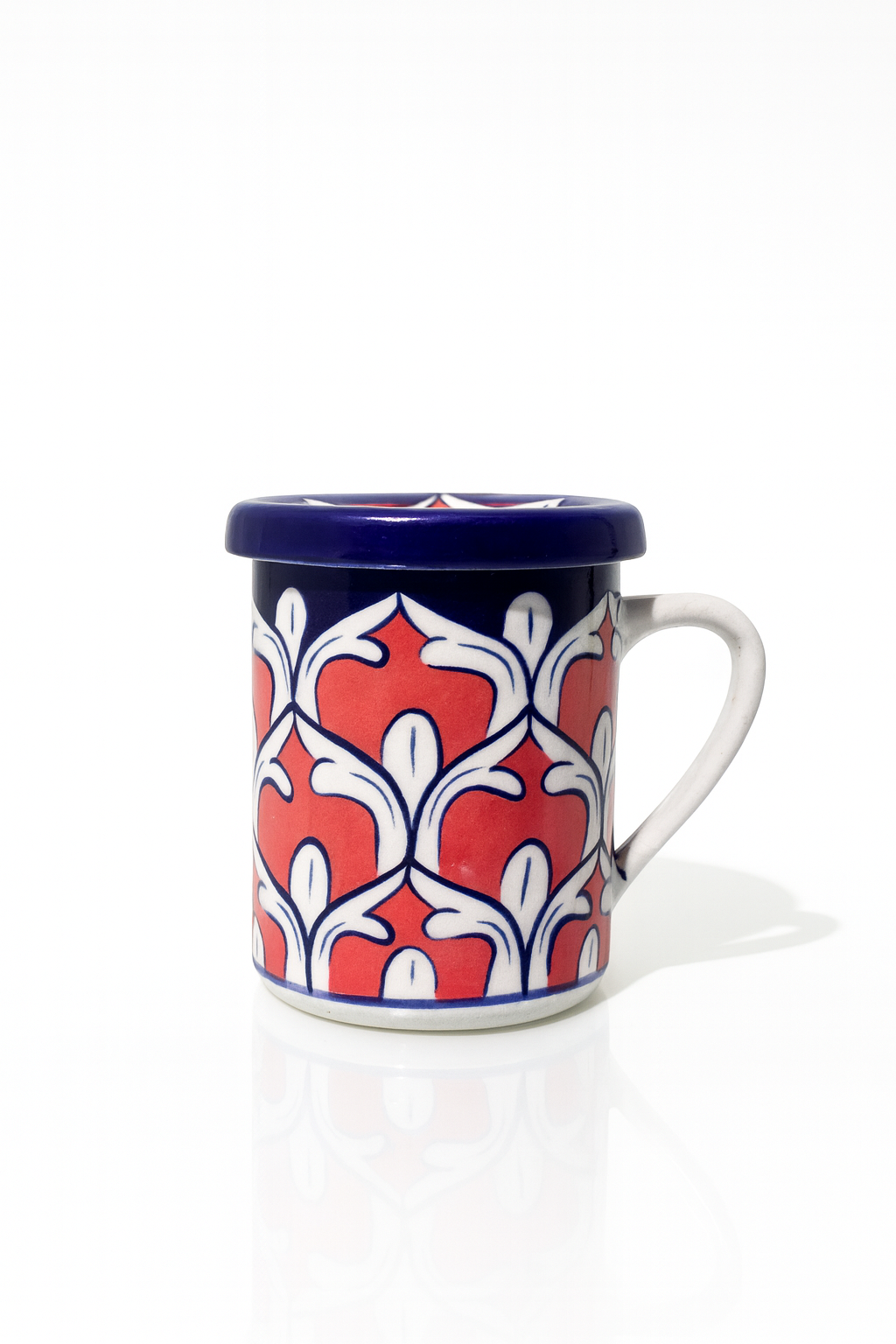 Blue-Pottery Travel Mug with Lid -  Kremsi