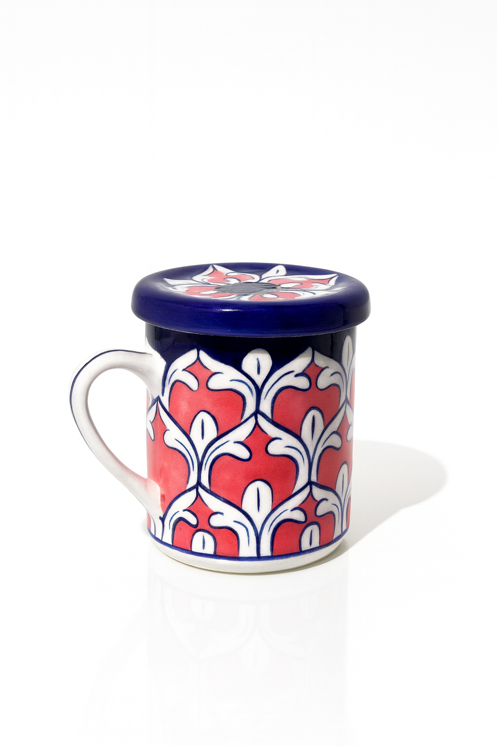 Blue-Pottery Travel Mug with Lid -  Kremsi