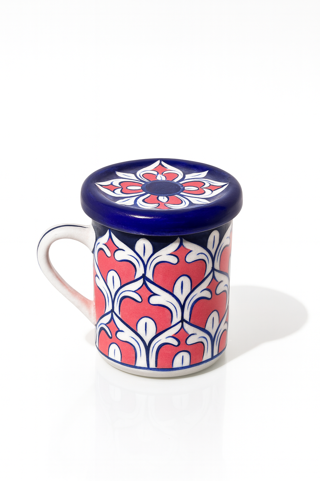 Blue-Pottery Travel Mug with Lid -  Kremsi