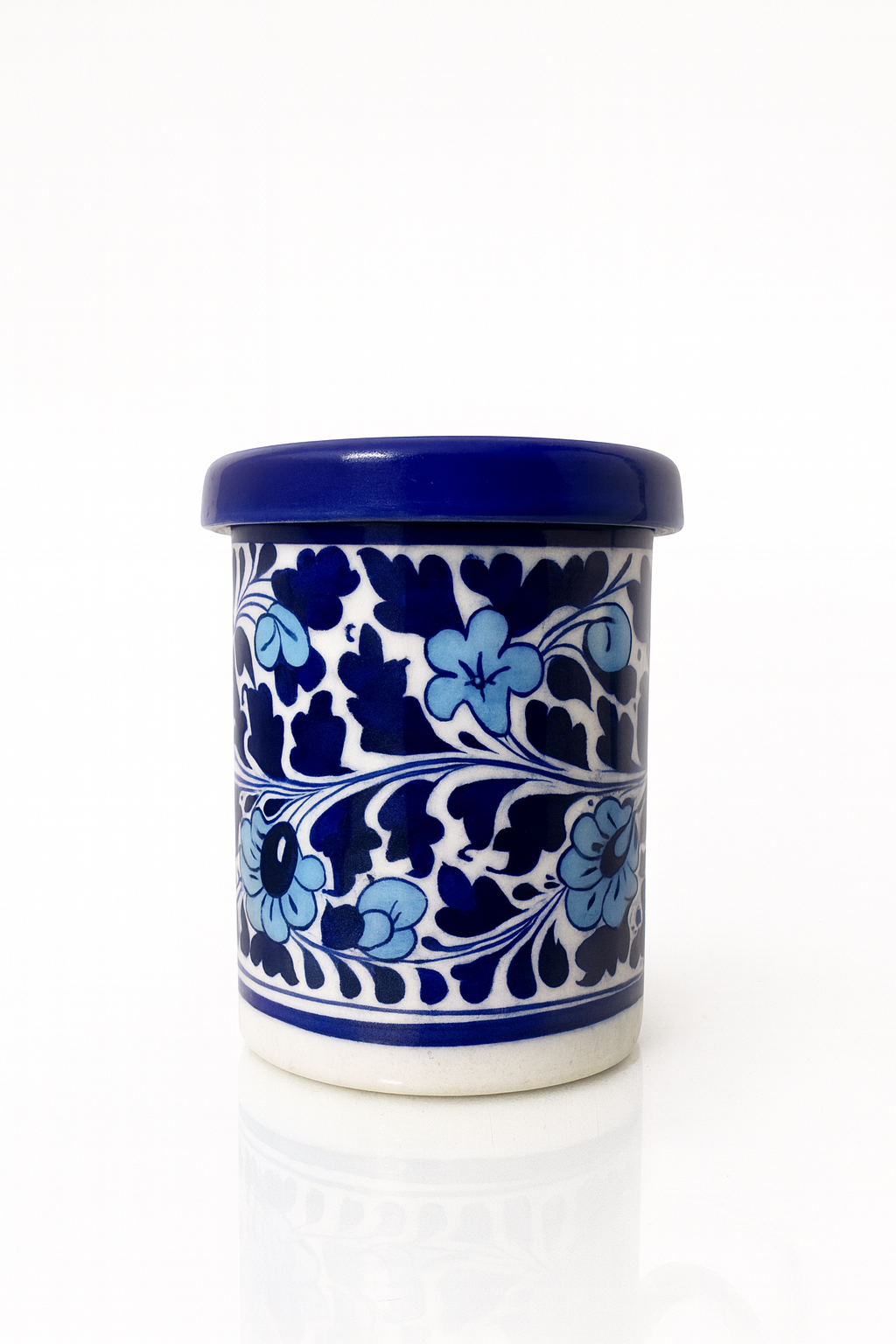 Blue-Pottery Travel Mug with Lid -  Serena