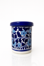 Blue-Pottery Travel Mug with Lid -  Serena