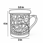 Blue-Pottery Travel Mug with Lid -  Serena